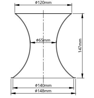 Döner Filtre Kafesi Venturi 148x120x147mm
