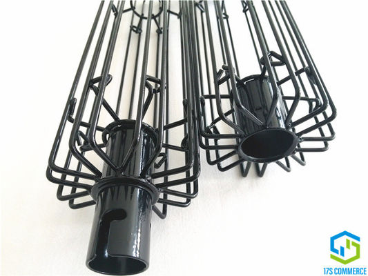 144mm İki Bölüm 8 Plise Filtre Kafesi Silikon Kaplama Hafif Çelik Bayonet Eklemi