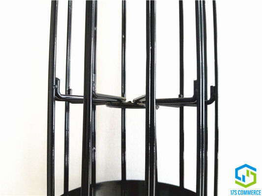 Gümrüklü Dikey Wire12 Işın Yıldız Kafesi Silikon Kaplama Plise Kafesi 120mm Örümcek Kafesi Karbon Çelik Çanta Ev Kafesi